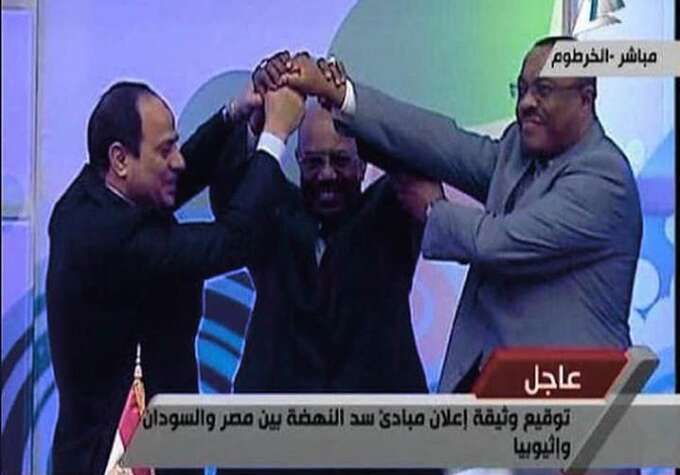 السيسي ورئيس الوزراء الاثيوبي